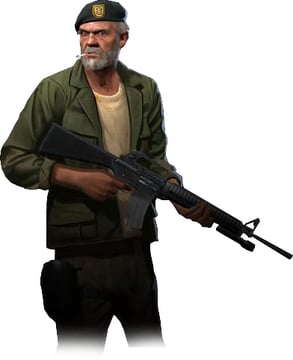 This is the Avatar Image for the Bill (Left 4 Dead/Left 4 Dead 2) (English) AI Voice and Text to Speech Generator